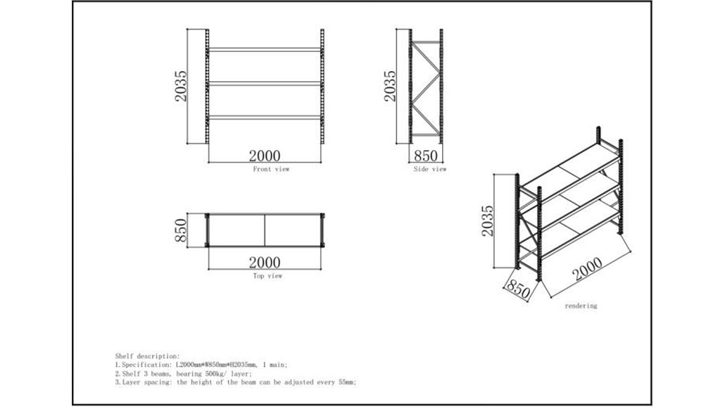 post for wide span shelving racks