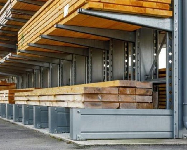 Double Sided Steel Cantilever Lumber Racking