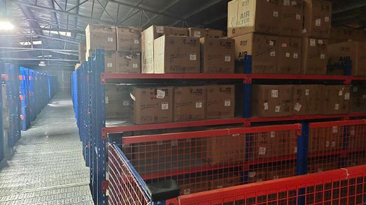 warehouse storage shelves