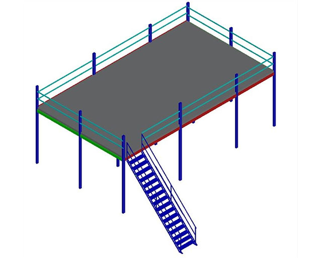 Warehouse Work Mezzanine Floor Racks