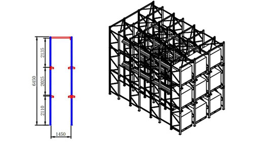 single deep pallet rack