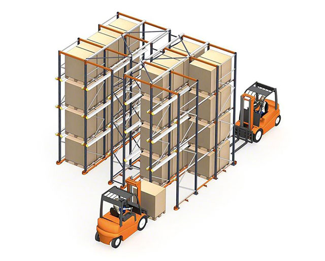 Warehouse Pallet Storage Drive In Racks