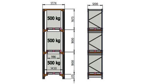 pallet rack uprights